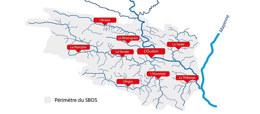Carte des principaux cours d'eau