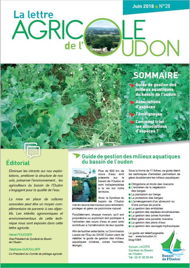 Lettre agricole de l’Oudon n°28