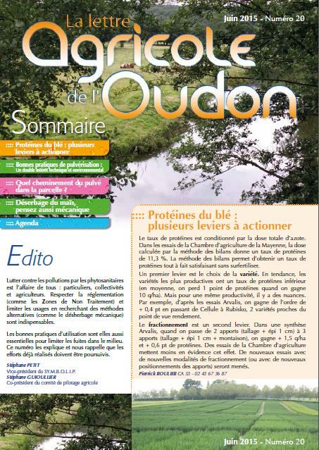 Lettre agricole de l’Oudon N°20