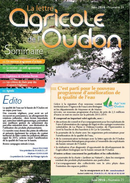 Lettre agricole de l’Oudon n°21