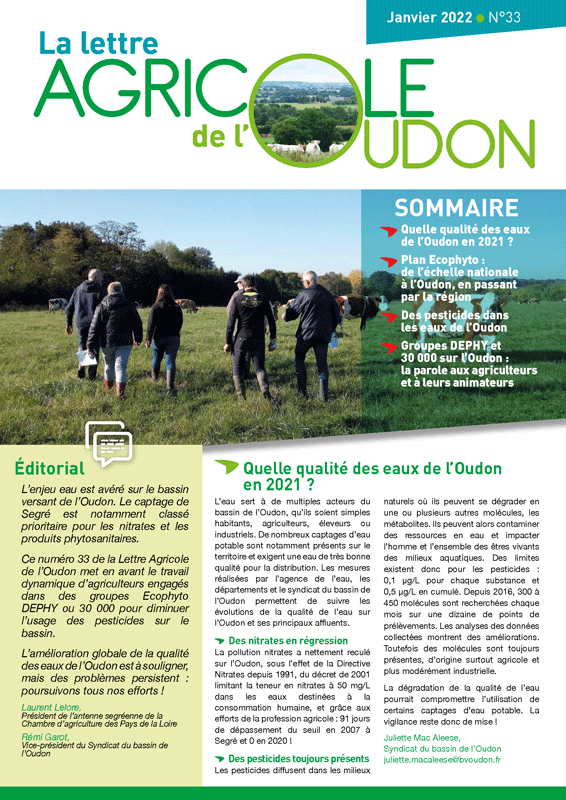 Lettre agricole de l’Oudon n°33