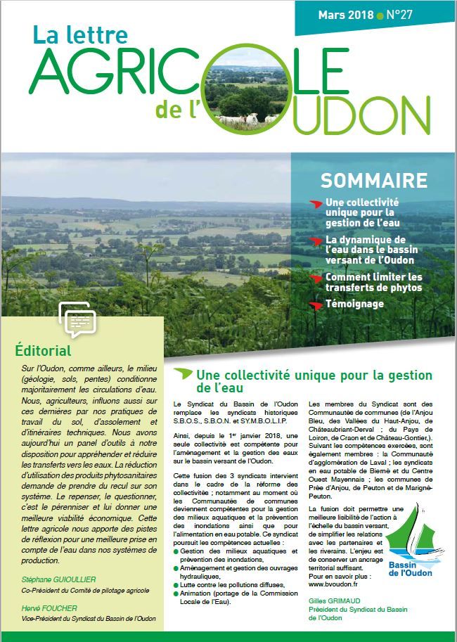 Lettre agricole de l’Oudon n°27