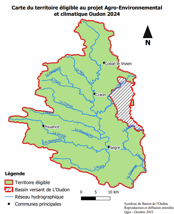 2024 carte du territoire eligible au projet climatique oudon 2024